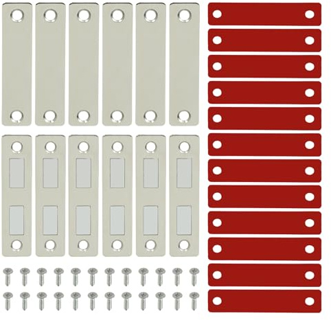 Cupboard Door Magnets,6Pack Magnetic Door Catch,Magnetic Catches for Cupboards, Internal Doors,Drawers, Wardrobe,Cupboard Magnetic Door Catch for Furniture Closet Cupboard Door Closing