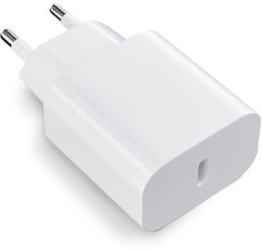 20W USB C Schnellladegerät, PD Netzteil mit USB-C Anschluss für iPhone 17/16/15 Pro Max, Samsung Galaxy, iPad, Android Geräte – Kompakter Wandladeadapter