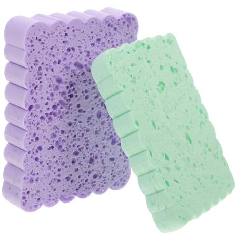 OATIPHO 4 Pezzi Di Spugna Esfoliante Detergente Per Il Viso Spugna Per La Pulizia Del Viso a Per Il Riutilizzabile a Esfoliante Per La Casa a Compatta Per Il