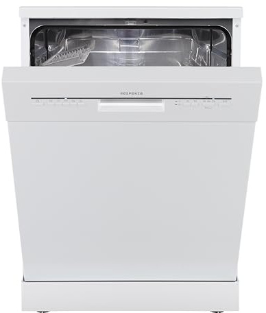 Respekta Bena Unterbau-Geschirrspüler, 60 cm/Freistehend / 5 Programme/Startzeitvorwahl/Automatische Türöffnung / 2 Sprühebenen / 49 dB/Energieeffizienzklasse D/Weiß / GSPS60W-12