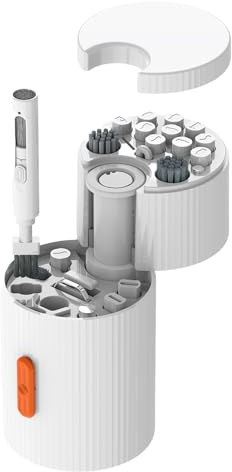 Kit de nettoyage pour ordinateur portable – Brosse de nettoyage 21 en 1, aspirateur pour clavier, dépoussiéreur compact, outil technologique multifonctionnel pour l'entretien de l'électronique | Pour