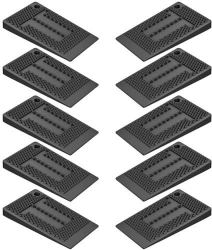 10-Piece Adjustable Furniture Leveling Pads - Non-Slip Plastic Wedges for Tables, Chairs, Cabinets & More