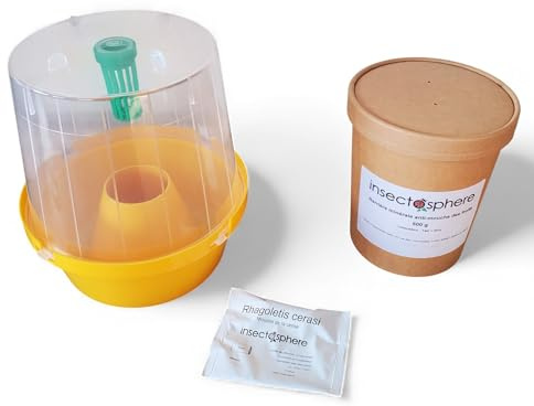 INSECTOSPHERE Kit Phéromone Ver de la Cerise (Piège + phéromone + Talc)