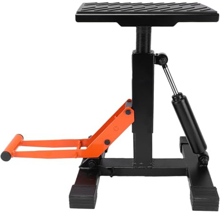 Cryfokt Cavalletto per Bici da Cross, capacità di 440 Libbre da 10 a 18 Pollici Martinetto Idraulico Regolabile per Moto, Tavolo Elevatore Idraulico con Piattaforma in Gomma Antiscivolo per