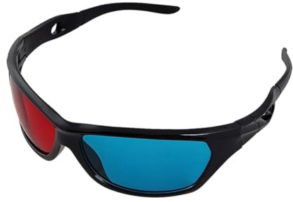 Ameble Gafas 3D azules y rojas para uso doméstico, visualización de juegos 3D en cines y TV, experiencia inmersiva