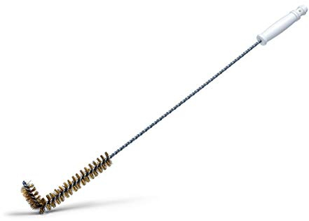 Brushtech L-Shape Fryer Cooling System Cleaning Brush – Heavy-Duty Brass Bristle Tool for Commercial Fryers – Heat-Resistant up to 750°F, Rustproof Metal Brush for Deep Fryer Coil Maintenance