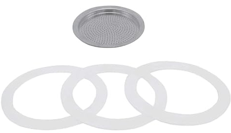 Karl Kruger 12 Tasses Espresso Maker 1 Filtre et 3 Joints d'étanchéité, Noir