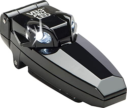 PELI VB3 2220Z1 Lampe de Poche clipsable à LED, homologuée ATEX Zone 1, résistante à l'eau IPX4, Couleur : Noir
