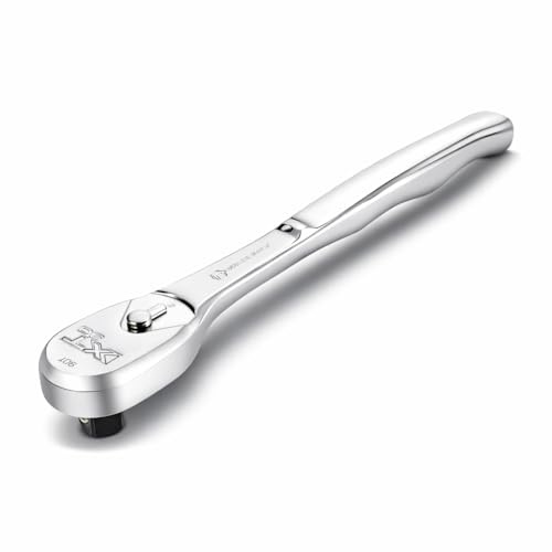 Powerbuilt 649937 Knarre mit 90 Zähnen, 1/4 Zoll (0,63 cm), Vollpolierung, langer Griff