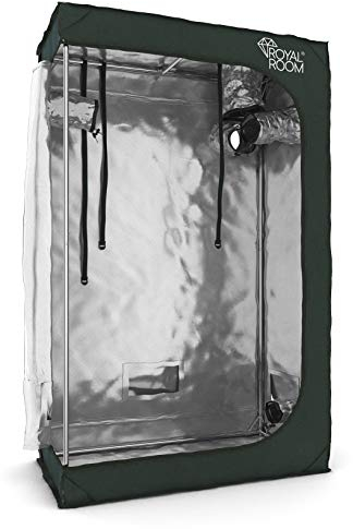 RoyalRoom® - Growzelt 100x50x160 cm - Indoor Gewächshaus - Starker Bezug, Waschbar, Lichtdicht - Rohrstärke 19 mm, Robuster Reißverschluss - Growbox, Grow Tent, Grow Zelt, Grow Box, Pflanzzelt C100S