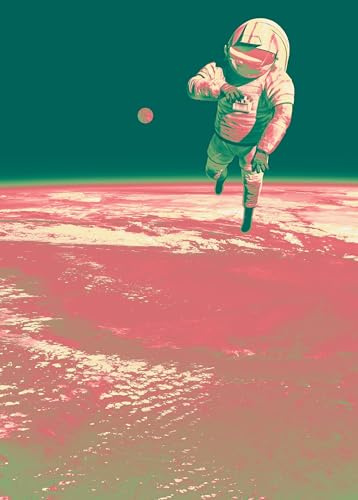 Komar Vlies Fototapete - Spacewalk - Größe: 200 x 280 cm (Breite x Höhe) - Mond, Weltraum, Astronaut, Kinderzimmer, Tapete - IAX4-0019