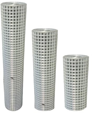 Galvanised Welded Wire Mesh Garden Pet Dog Cat Bird Aviary Rabbit Hutch Fencing Available 2FT, 3FT, 4FT Widths/Heights. 5m or 25m Rolls (4FT 1 x 1 1.6mm 25m)
