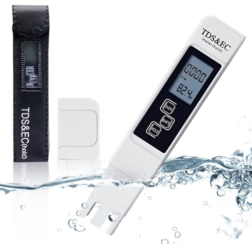 TDS,Probador de calidad del agua TDS medidor 3 en 1 EC digital de agua potable, prueba de agua para acuario, PPM, probador de agua del grifo para agua potable, estanque de peces