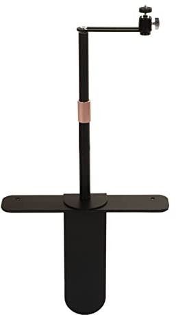 Projector Stand Bedside Sofa Stand, 360 Degree Freely Rotating Bedside Sofa Desk Wall Projector Stand, Metal Structure, Pluggable Stable Base for Home Office (Black)