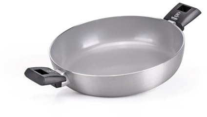 Moneta Innova Tegame 28cm, rivestimento naturale FineGres (NO PFAS), anche per induzione, 100% Made in Italy