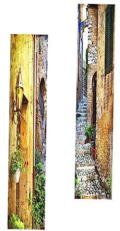 PRETYZOOM Gefälschte Türaufkleber 3d Wandtattoo Pvc 200x38,5cm Wohnraum Deko Entfernbare Türtapete