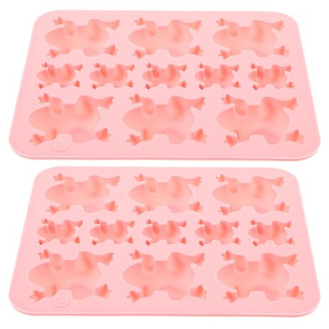 2 Stück Frosch-Silikon-Fondantform, Antihaft Schokoladenform Für Süßigkeiten, Tiergelee, Eiswürfel, Kuchen Dekoration, Cupcake-Topper, Polymer-Ton, Gummipaste, Diy Backen