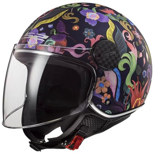 LS2, Jet-Motorradhelm SPHERE LUX II BLOOM Blue Pink, L