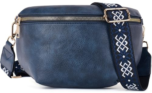 Roulens Kleine Damen Umhängetaschen,Elegant Bauchtasche Damen,Umhängetasche aus Veganes Leder,Crossbody Bag Damen,RFID Blockierung Kartenschlitz Brusttasche mit Verstellbar Abnehmbar Breiter Gurt