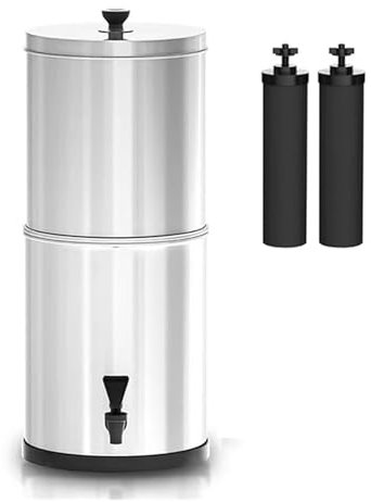 Sous le filtre à eau de l'évier, Système de filtration d'eau par gravité BB9-2 11L Seau de filtration d'eau for la maison Camping en plein air Préparation aux urgences Équipement de camping pour la cu