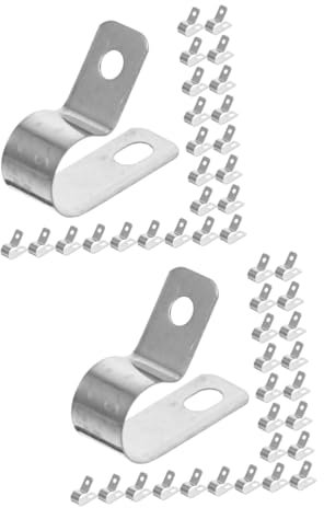 jojofuny 100 Stück Drahtklemmen Kabelklemmen Fadenhalter Kleine Klemmen Kabelbaum Clips Schlauchklemmen Set Kabelbefestigungsklemme Kabelwand Clip Kabelmanagement Clips Aus