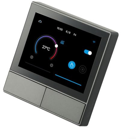 Smart Home WiFi Scene Wall Switch Control Temperature & Devices Effortlessly, Touch Thermostat, LED Display, IP65 Waterproof, Compatible with Multiple Smart Devices, 250V 10A