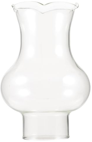 Amosfun Glas Lampenschirm Für Öllampe 3Cm Durchmesser Klarer Ersatzglaszylinder Mit 28 Löchern Winddicht Für Petroleumlampe Innenbeleuchtung