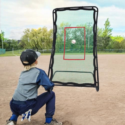 TUODENG Lacrosse-Rebounder für den Garten, 42 x 72 Zoll, Lacrosse-Bounce-Back-Rebounder mit stabilem Rahmen für Anfänger und Profis