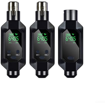 SPORTARC Sistema microfono wireless XLR per uso dinamico trasmissione affidabile con batteria ricaricabile integrata (1 IN 2)
