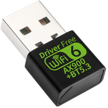 WiFi 6 USB Adapter, 900Mbps AX900 Dual Band, Bluetooth 5.3 for PC Gaming