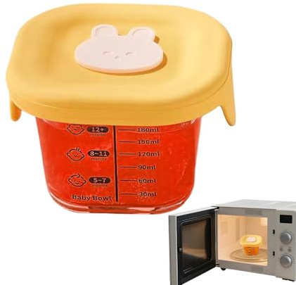 Siuwddee Babynahrungs Aufbewahrungsbehälter Babybrei Einfrieren Behälter Glas Babynahrung Aufbewahrung, Gefrierdosen Klein Mit Auslaufsicher Deckeln, Perfekt Für Säuglingsm, Beikost Baby Zubehör