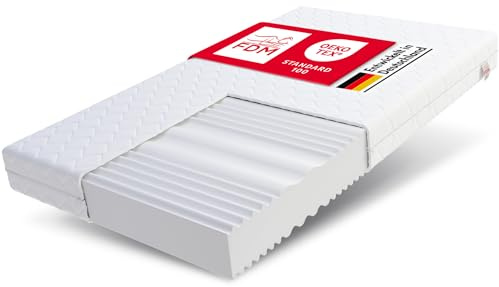 FDM Matratze 160x200 cm Härtegrad H3 H4 Höhe 14 cm Kaltschaummatratze Doppelseitige Rollmatratze HR-Schaum 7 Komfortzonen mit Hypoallergenem Waschbarem Jersey Bezug Oeko-Tex Verdura Max