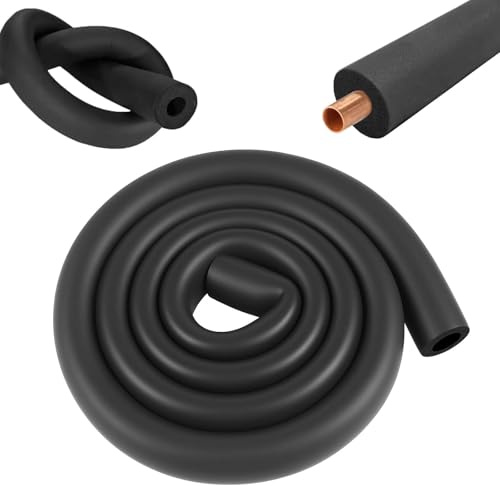 Tubo Isolante Condizionatore Tubo in Gomma Ø32mm Isolamento Tubi 1,8m Isolamento Acustico e Termico Adatto per Tubi di riscaldamento Tubi dell'acqua,Condizionata,Attrezzature per il Fitness(nero/9mm)