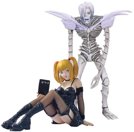 Xinchangda 2 st Misa Amane-figur anime flicka figurstaty 20 cm Rem actionfigur samlarobjekt PVC-modell hem skrivbord dekoration prydnad present