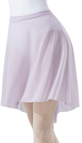 Oxxggkao Falda de ballet para mujer, color liso, para danza, faldas envolventes, disfraces de ballet para ejercicio y clases de baile, color liso para mujer, transpirable, elegante ballet, Morado