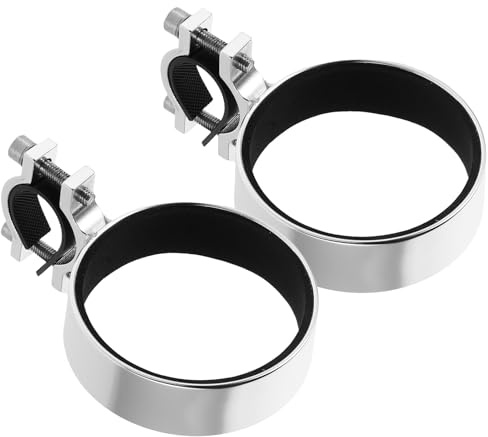 Cabilock 2Pcs Silver Alloy Bike Water Bottle Holder Cage for Mountain and Electric Bikes, Anti-Shake Cycling Water Bottle Carrier with Side Entry, Outdoor Bicycle Cup Mount Rack