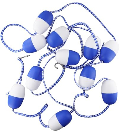Corda di separazione di sicurezza per piscina, 5 m, in nylon, con palline galleggianti intrecciate, per corsie di nuoto, corsi d'acqua e banchi