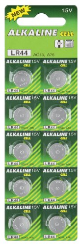 Wentronic Alkali Knopfzelle (Mangan L44/AG13/L1154/357/A 76) 10 Stück