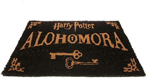 Harry Potter Alohomora Black & Gold Door Mat | Official Home Merchandise