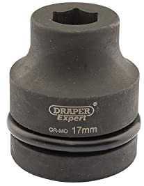 Draper Expert HI-TORQ 6 Point Impact Socket, 1 Sq. Dr., 17mm