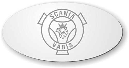 Scania Spiegel mit Logo für die Rückwand ✓ Greif Vabis Aufkleber ✓ LKW-Zubehör und Artikel für Innenausstattung ✓ Rückwandspiegel ✓ Truck accessoires für den Innenraum ✓