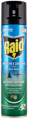 Raid Spray Mosche e Zanzare Plus Eucalipto, 400ml