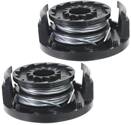 SPARES2GO Line & Spool + Cover for Spear & Jackson S3525ET Strimmer Trimmer (Pack of 2)