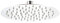 Wiltec Pommeau de douche Rond 25cm Pomme Jet de pluie Tête de douche Effet pluie Acier inoxydable Accessoire Salle de bains