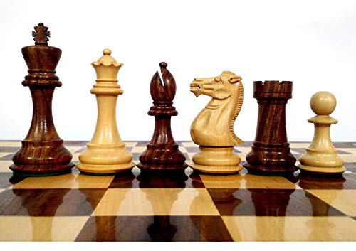 Royal Chess Mall Pro Staunton Gewichtetes Holzteil-Set – Sheesham-Holz – 4 Königinnen – 10,4 cm