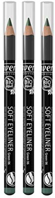 Lavera soft eyeliner grün 06 - kajal - vegan - Augen naturkosmetik - 3er pack (3 x 1g)