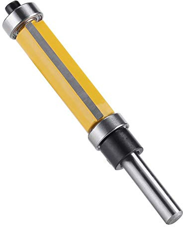 Fresa con gambo Fresa a filo, Cuscinetto con taglio a filo Utensile per la lavorazione del legno Taglierina per legno duro/legno tenero - 1/4 '' Diametro del gambo, 1/2 '' Lunghezza di taglio