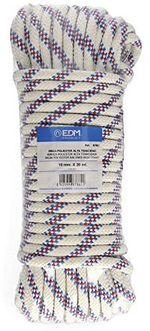 MADEJA 20 MT. DRIZA POLIESTER ALTA TENACIDAD TRICOLOR. CALIBRE 10 MM EDM