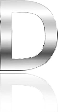 3D Mailbox Letters Numbers DIY Alphabet Number House Door Self-adhesive Stickers For Apartment Hotel Street Room Address (Silver) (D)