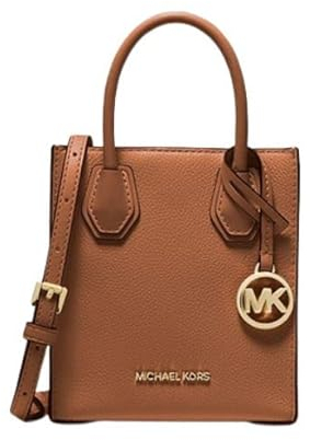 Michael Kors Mercer Extra-Small Pebbled Leather Crossbody Bag (Luggage)